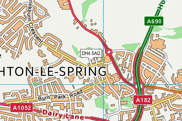 DH4 5AQ map - OS VectorMap District (Ordnance Survey)