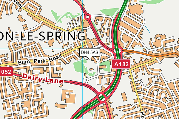 DH4 5AS map - OS VectorMap District (Ordnance Survey)