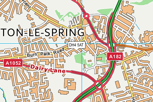 DH4 5AT map - OS VectorMap District (Ordnance Survey)