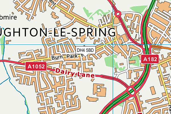 DH4 5BD map - OS VectorMap District (Ordnance Survey)