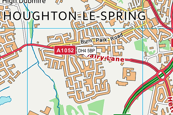 DH4 5BP map - OS VectorMap District (Ordnance Survey)