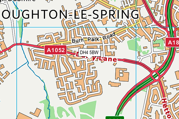 DH4 5BW map - OS VectorMap District (Ordnance Survey)