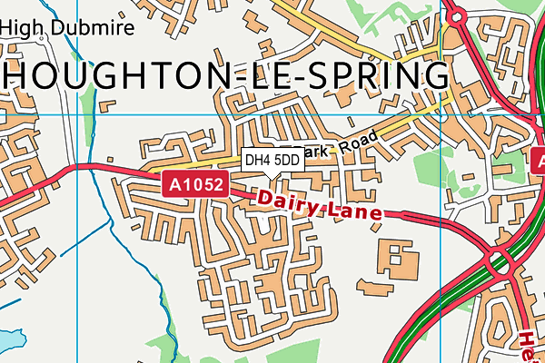 DH4 5DD map - OS VectorMap District (Ordnance Survey)