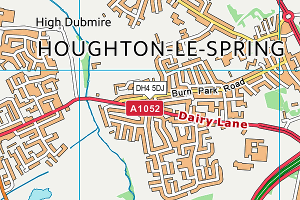 DH4 5DJ map - OS VectorMap District (Ordnance Survey)