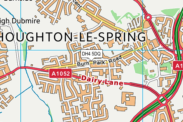 DH4 5DQ map - OS VectorMap District (Ordnance Survey)