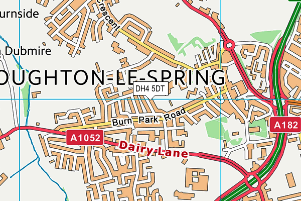 DH4 5DT map - OS VectorMap District (Ordnance Survey)