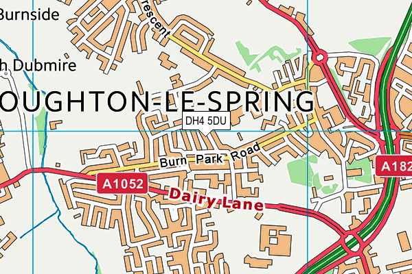 DH4 5DU map - OS VectorMap District (Ordnance Survey)