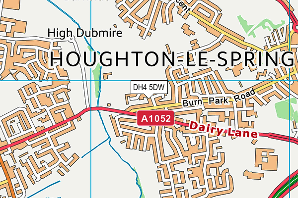 DH4 5DW map - OS VectorMap District (Ordnance Survey)