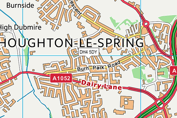 DH4 5DY map - OS VectorMap District (Ordnance Survey)