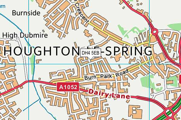 DH4 5EB map - OS VectorMap District (Ordnance Survey)