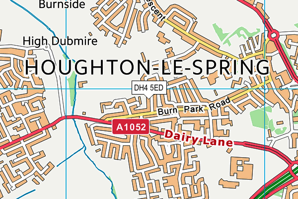 DH4 5ED map - OS VectorMap District (Ordnance Survey)