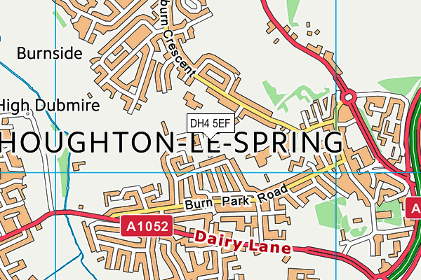 DH4 5EF map - OS VectorMap District (Ordnance Survey)