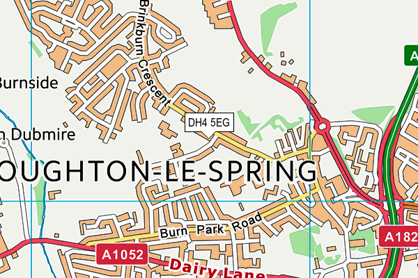 DH4 5EG map - OS VectorMap District (Ordnance Survey)