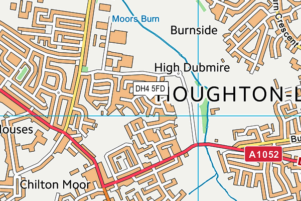 DH4 5FD map - OS VectorMap District (Ordnance Survey)