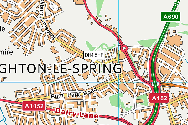 DH4 5HF map - OS VectorMap District (Ordnance Survey)