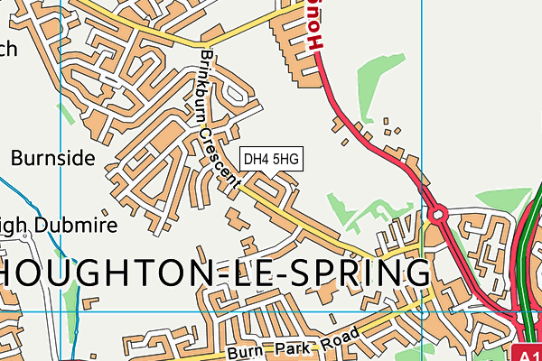 DH4 5HG map - OS VectorMap District (Ordnance Survey)