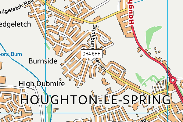 DH4 5HH map - OS VectorMap District (Ordnance Survey)