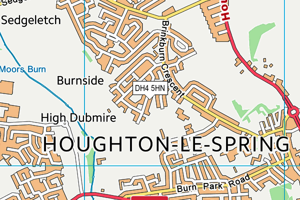 DH4 5HN map - OS VectorMap District (Ordnance Survey)