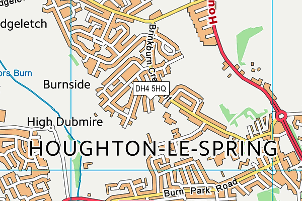 DH4 5HQ map - OS VectorMap District (Ordnance Survey)