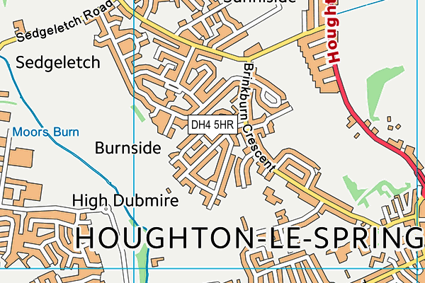 DH4 5HR map - OS VectorMap District (Ordnance Survey)