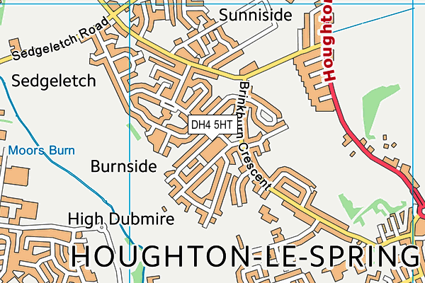 DH4 5HT map - OS VectorMap District (Ordnance Survey)