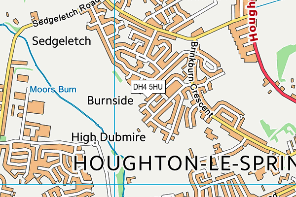 DH4 5HU map - OS VectorMap District (Ordnance Survey)