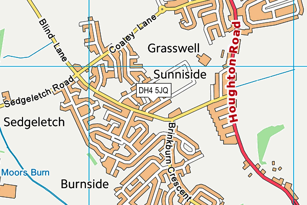 DH4 5JQ map - OS VectorMap District (Ordnance Survey)