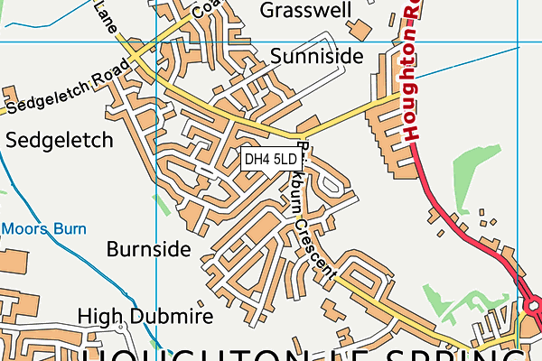 Map of HOUGHTON-LE-SPRING REMOVALS LIMITED at district scale