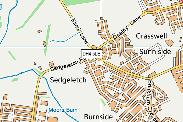 DH4 5LE map - OS VectorMap District (Ordnance Survey)