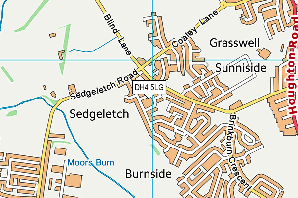 DH4 5LG map - OS VectorMap District (Ordnance Survey)