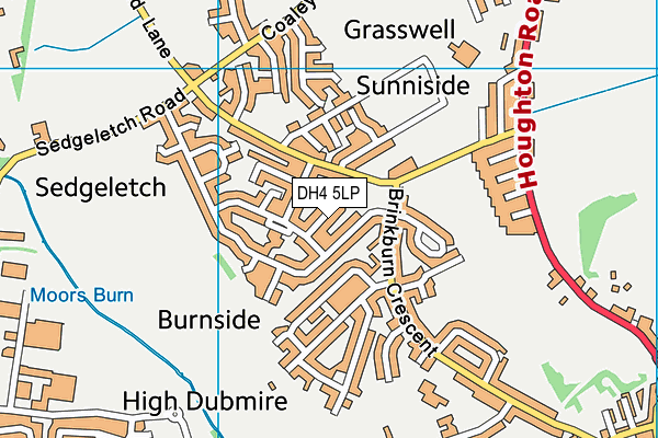 DH4 5LP map - OS VectorMap District (Ordnance Survey)