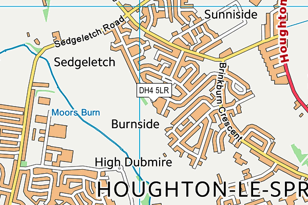 DH4 5LR map - OS VectorMap District (Ordnance Survey)