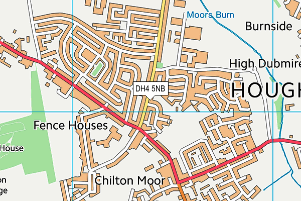 DH4 5NB map - OS VectorMap District (Ordnance Survey)