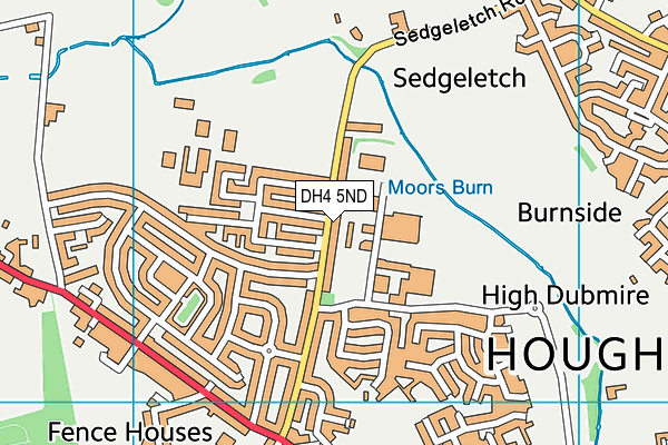 DH4 5ND map - OS VectorMap District (Ordnance Survey)