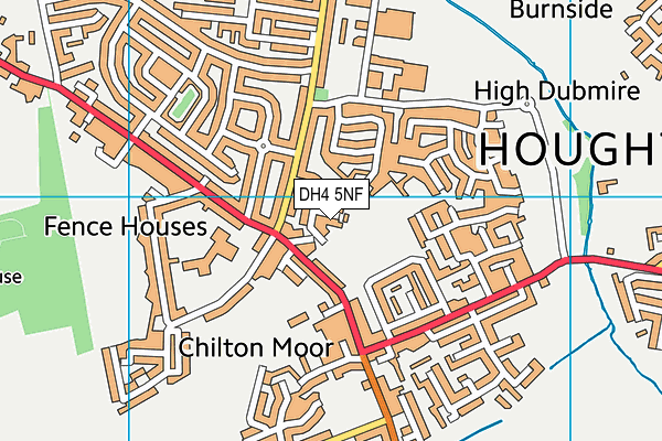 DH4 5NF map - OS VectorMap District (Ordnance Survey)