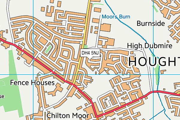 DH4 5NJ map - OS VectorMap District (Ordnance Survey)
