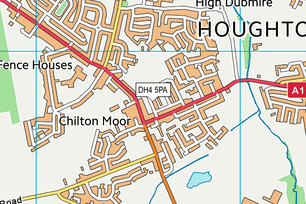 DH4 5PA map - OS VectorMap District (Ordnance Survey)