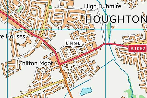 DH4 5PD map - OS VectorMap District (Ordnance Survey)