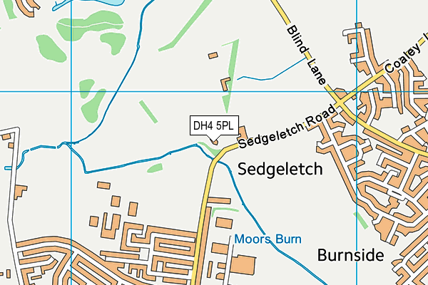 DH4 5PL map - OS VectorMap District (Ordnance Survey)