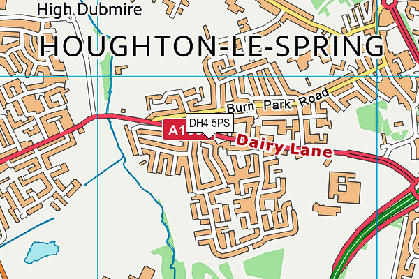 DH4 5PS map - OS VectorMap District (Ordnance Survey)