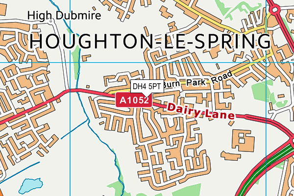 DH4 5PT map - OS VectorMap District (Ordnance Survey)