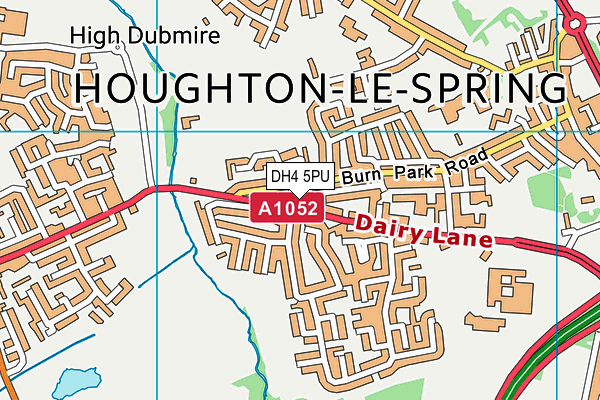 DH4 5PU map - OS VectorMap District (Ordnance Survey)