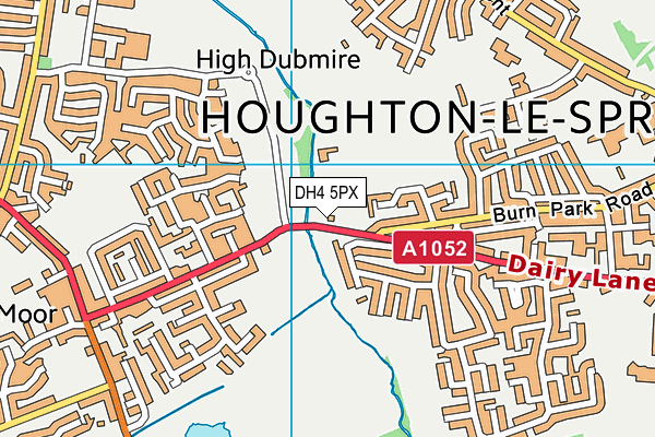 DH4 5PX map - OS VectorMap District (Ordnance Survey)