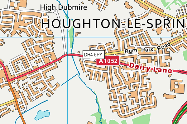 DH4 5PY map - OS VectorMap District (Ordnance Survey)