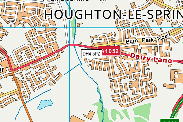 DH4 5PZ map - OS VectorMap District (Ordnance Survey)