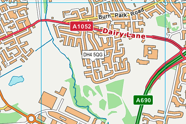 DH4 5QG map - OS VectorMap District (Ordnance Survey)