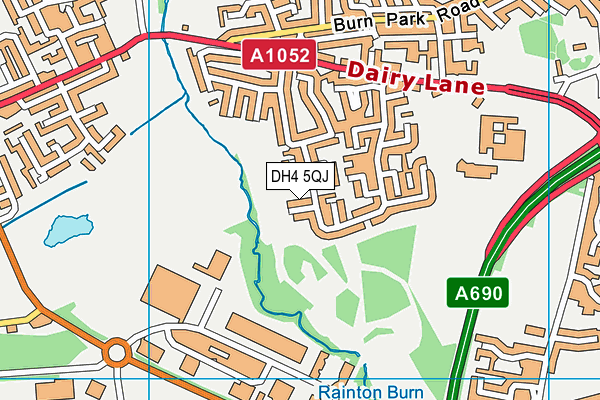 DH4 5QJ map - OS VectorMap District (Ordnance Survey)