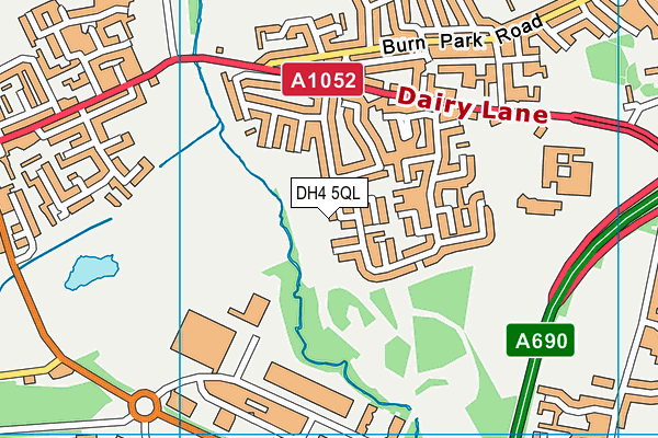 DH4 5QL map - OS VectorMap District (Ordnance Survey)