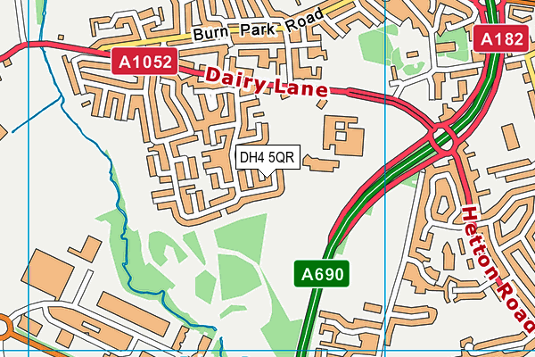 DH4 5QR map - OS VectorMap District (Ordnance Survey)