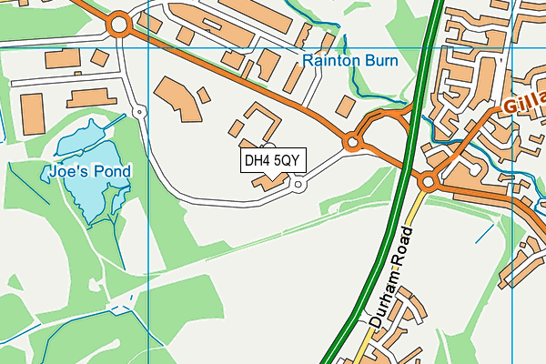 DH4 5QY map - OS VectorMap District (Ordnance Survey)